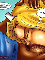 Interracial comic porn. Oh shit, you took it all! Every fucking inch of my black cock