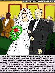Just married white couple become slaves in Africa ir toons