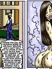 Interracial comic porn. Everytime I take a shower I imagine him and his black cock inside my holes