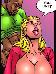 You are hitting my spot on this interracial comic porn! Yes bitch, Im dropping bottom in your pussy!