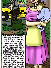 Interracial porn comics. Mrs. Rebbecca sure do looks mighty fine in that summer dress