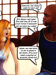 3d sex comic with redhead teen and black dick