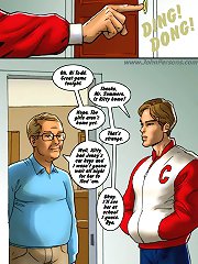 Hot interracial cartoon sex in the shower