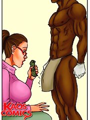 Hot interracial comic porn pics with kinky babes serving black cocks