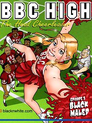The head cheerleader interracial sex comic